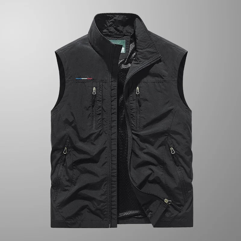 Lightweight Water-Resistant Sleeveless Cargo Vest