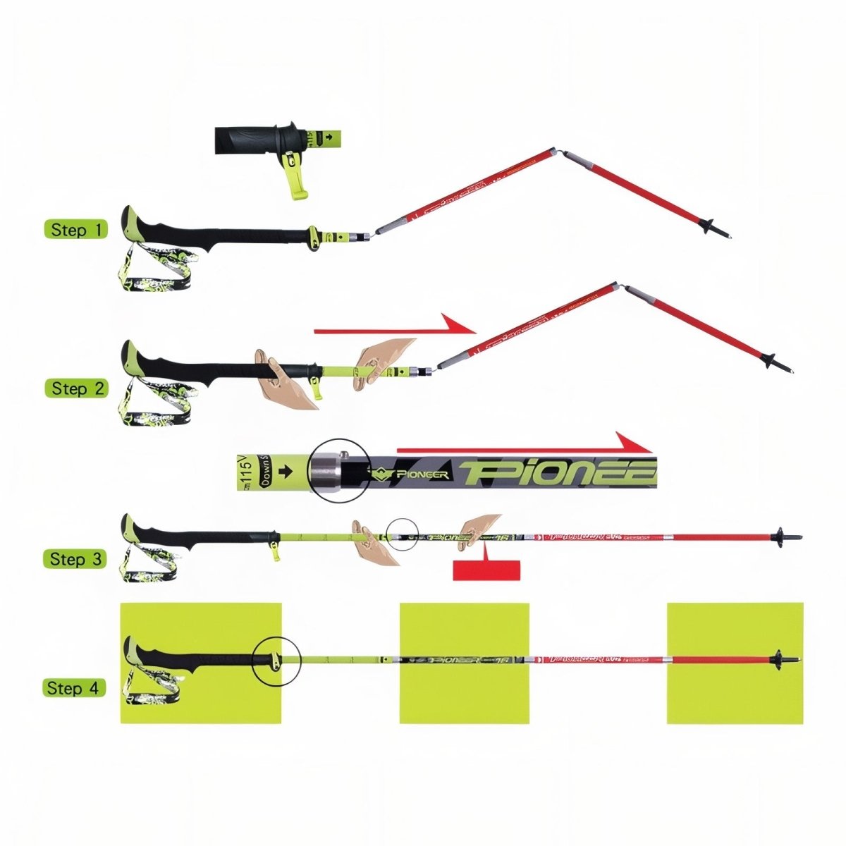 Folding Carbon Trekking Pole – Lightweight & Compact