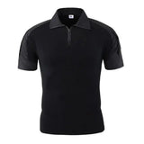 Breathable Zip-Neck Short Sleeve Outdoor T-Shirt