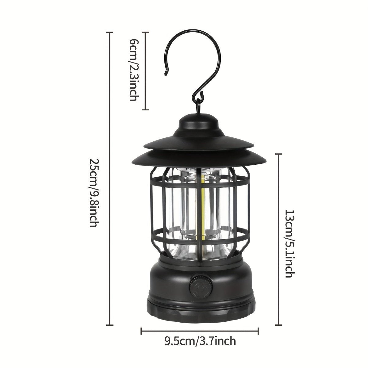 Rechargeable LED Camping Lantern with Adjustable Brightness