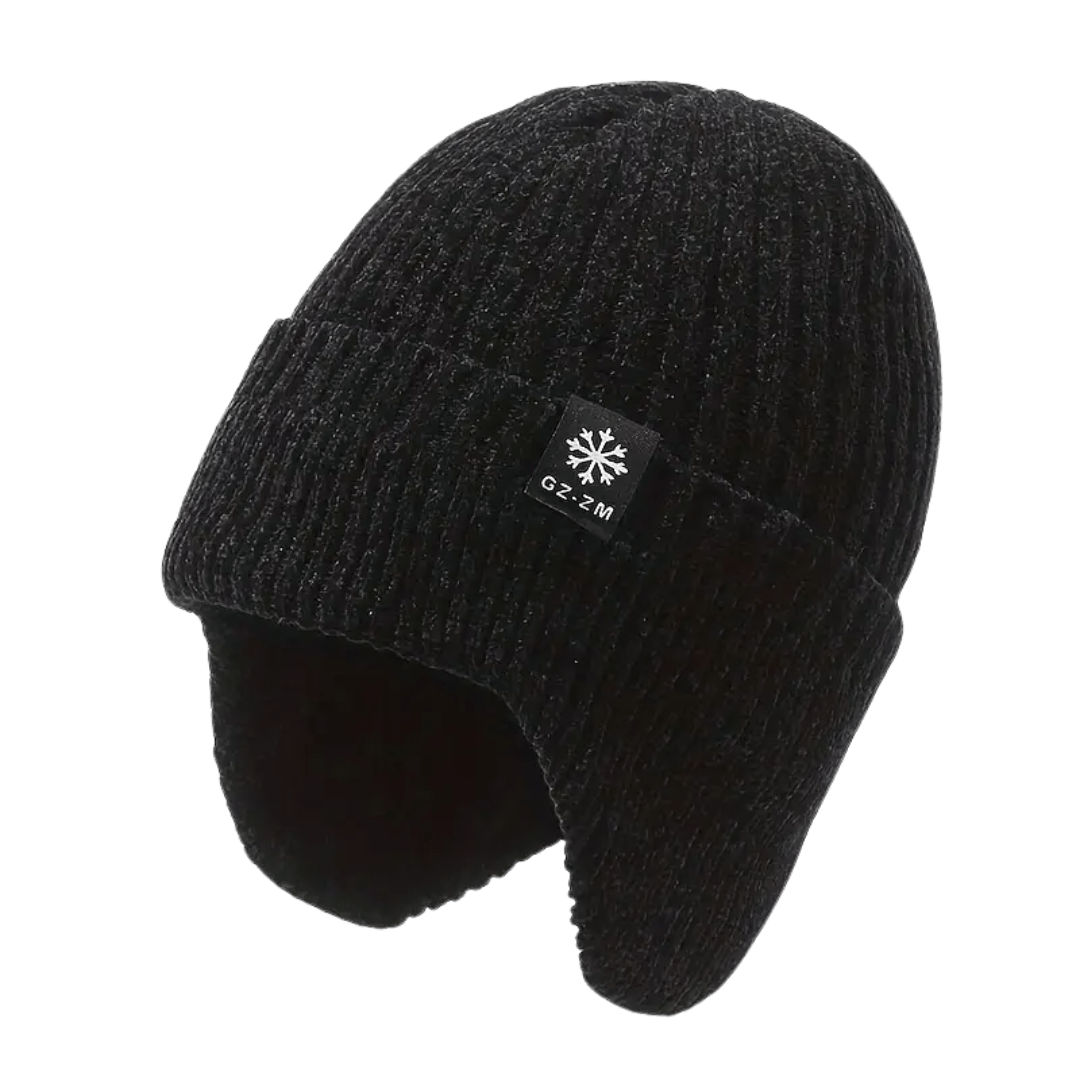 Men’s Knitted Winter Hat Fleece Lined with Ear Coverage