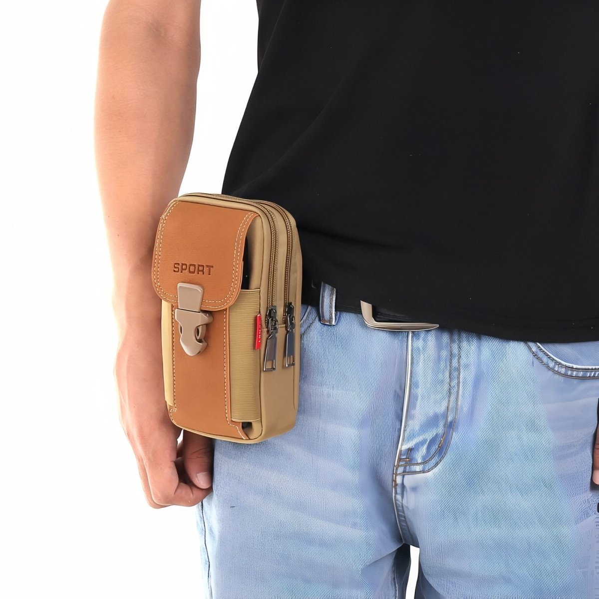 Durable Compact Hiking Pouch with Belt Attachment