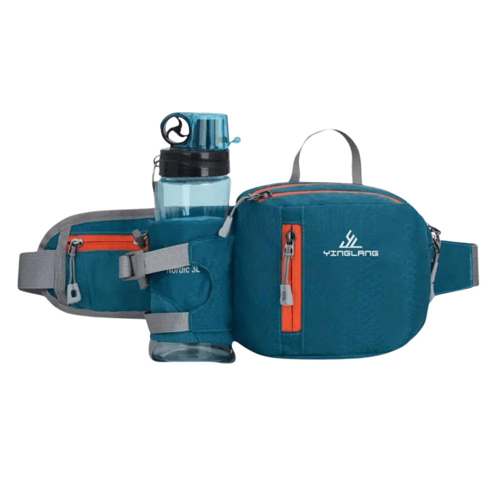 Lightweight Water-Resistant Hiking Waist Pack with Bottle Holder