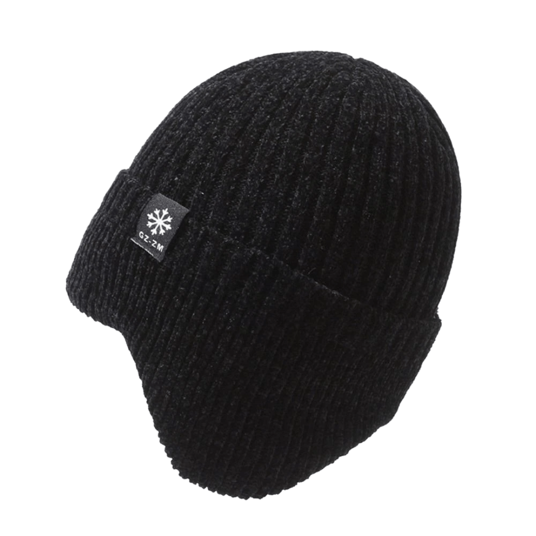 Men’s Knitted Winter Hat Fleece Lined with Ear Coverage