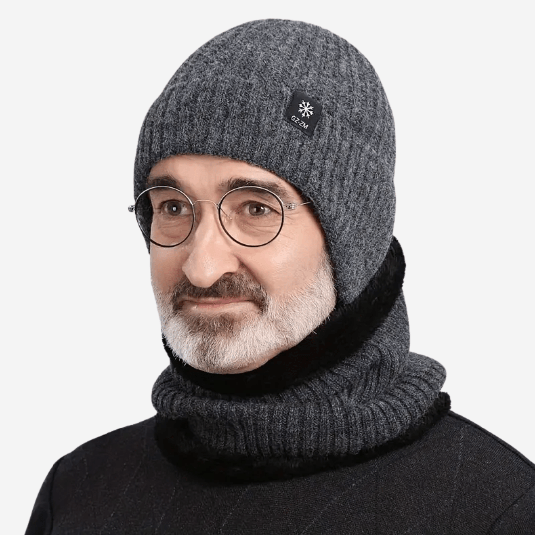 Men’s Knitted Winter Hat Fleece Lined with Ear Coverage