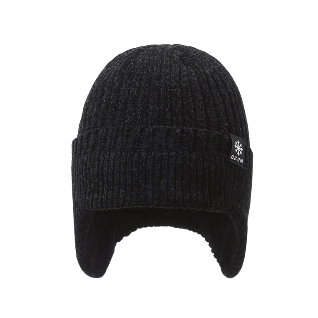 Men’s Knitted Winter Hat Fleece Lined with Ear Coverage