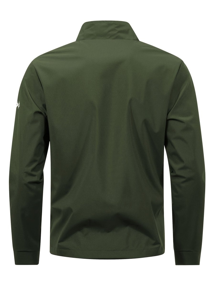 Lightweight Zip-Up Outdoor Jacket with High Collar