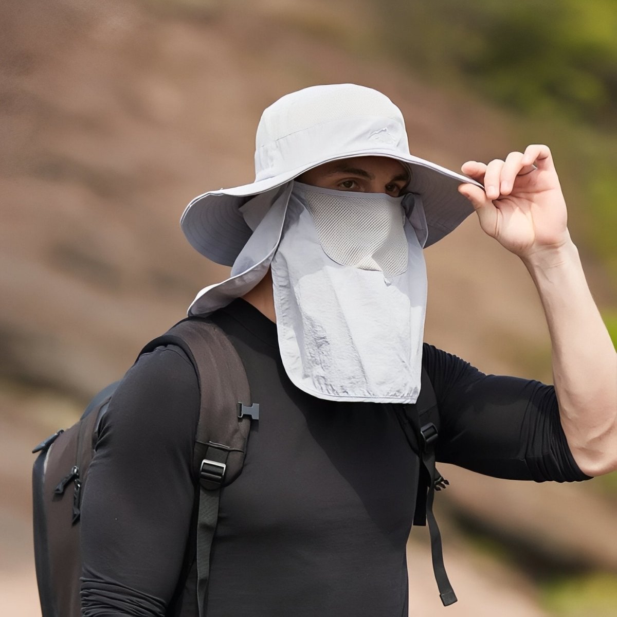 Lightweight Breathable Hiking Hat with Neck Cover
