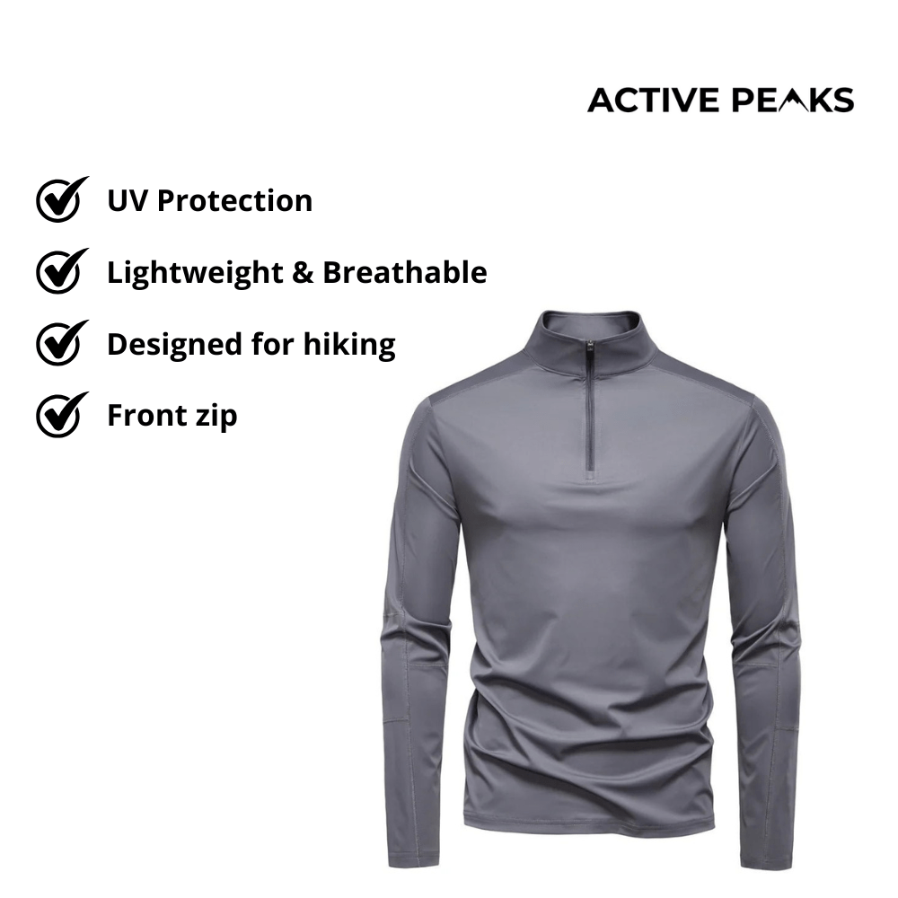 Breathable Long-Sleeve Hiking Shirt with UV Protection