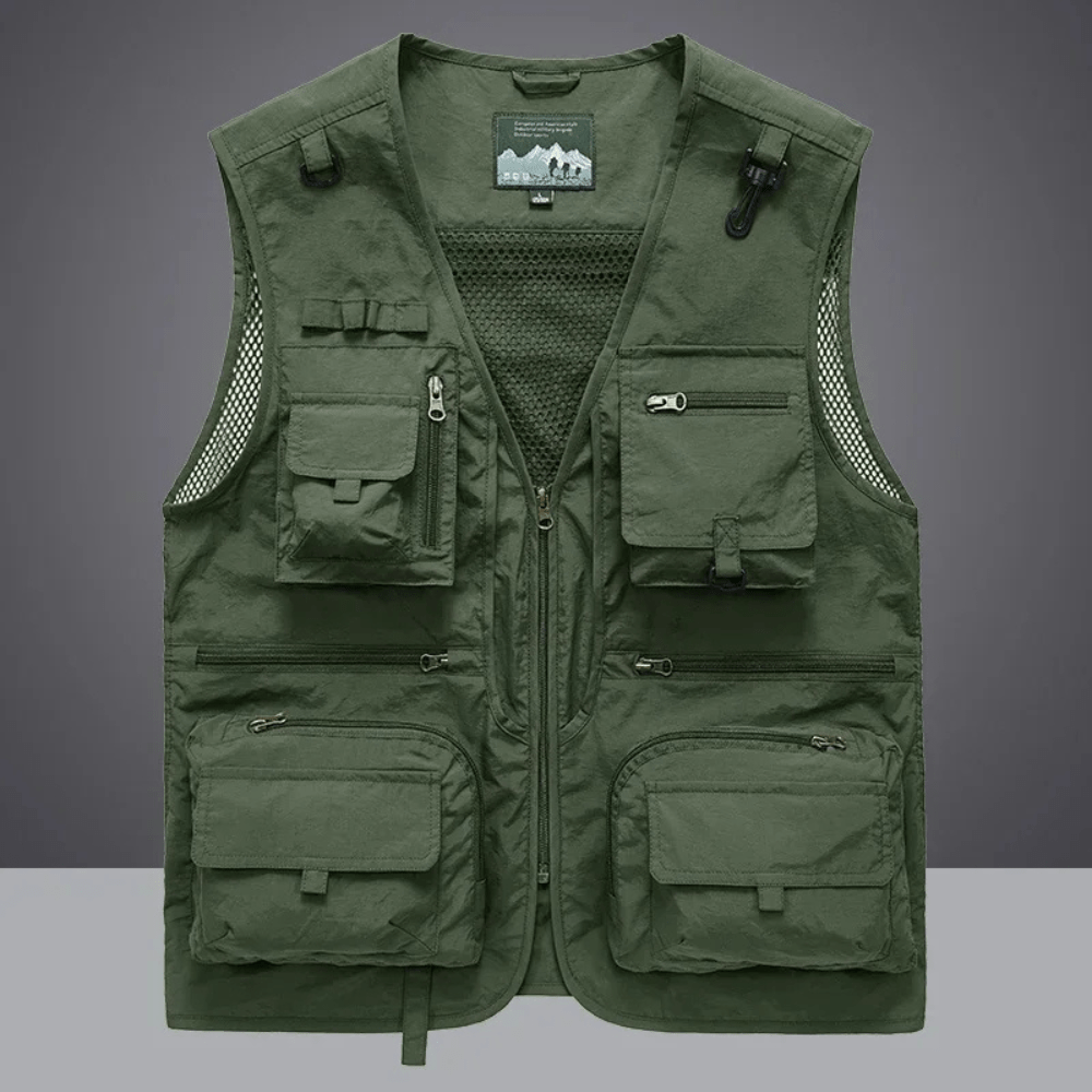 Lightweight Multi-Pocket Mesh Utility Vest