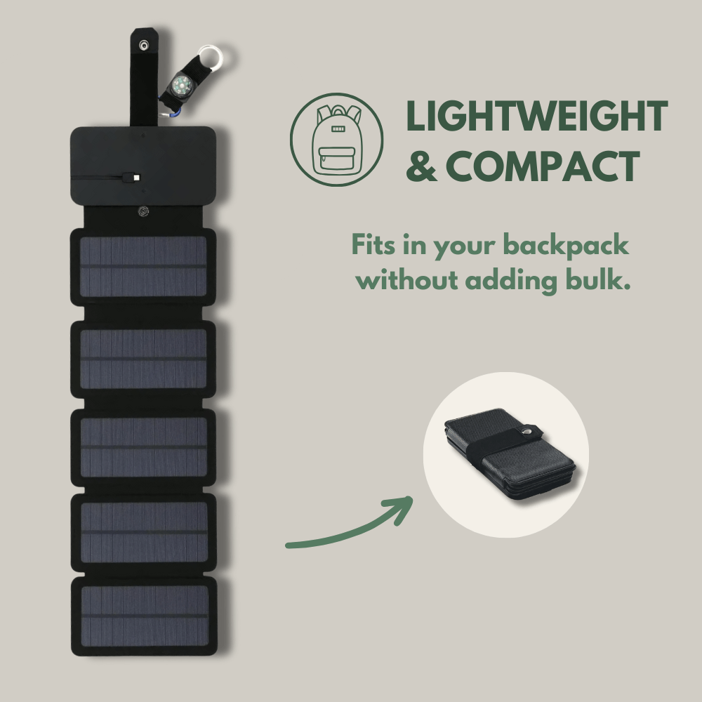 Lightweight Solar Power Bank Charger for Outdoor Use
