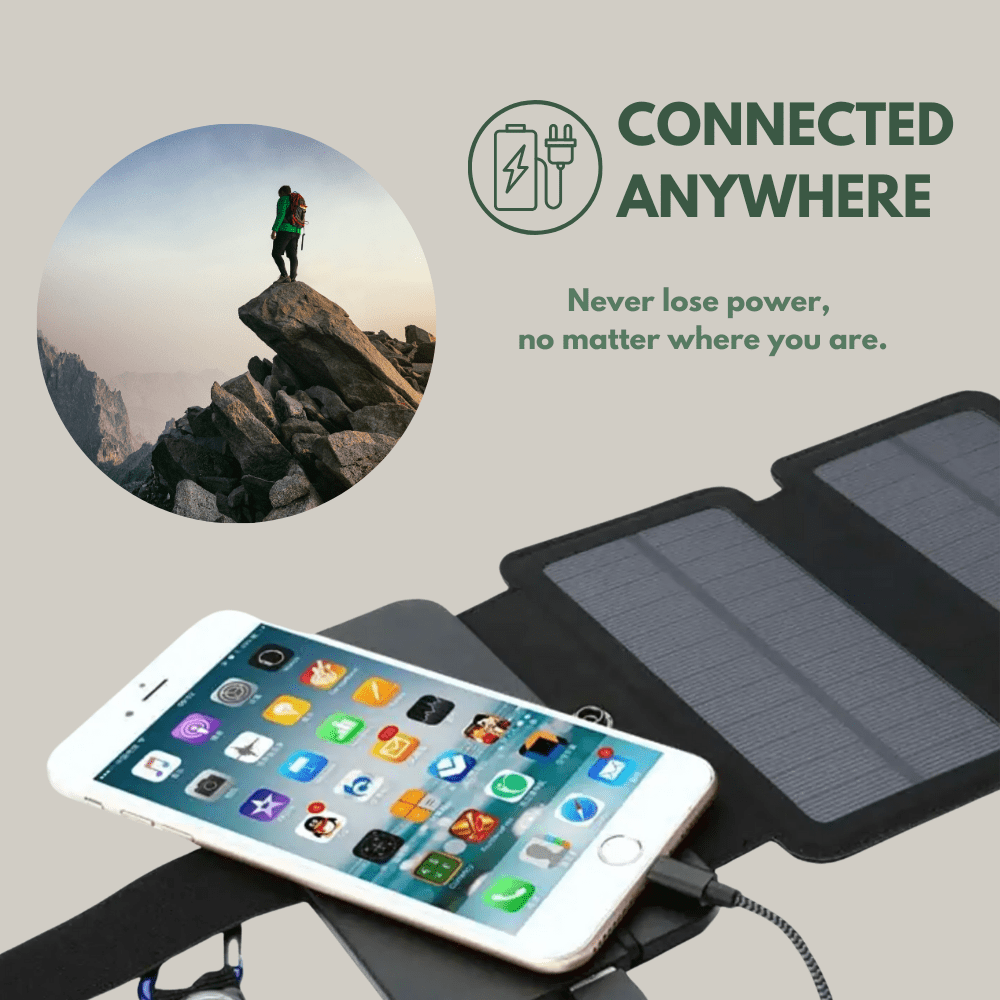 Lightweight Solar Power Bank Charger for Outdoor Use