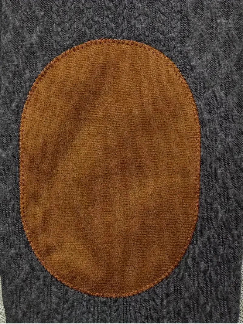 Knitted Outdoor Pullover with Reinforced Patches