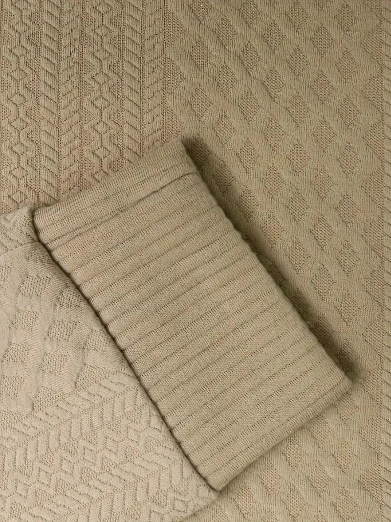 Knitted Outdoor Pullover with Reinforced Patches