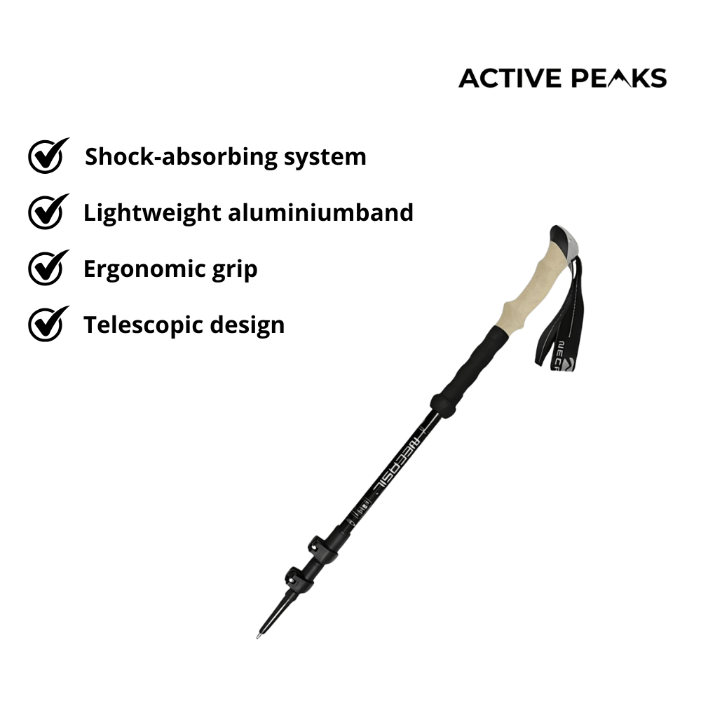 Shock-Absorbing Trekking Pole – Adjustable Aluminium