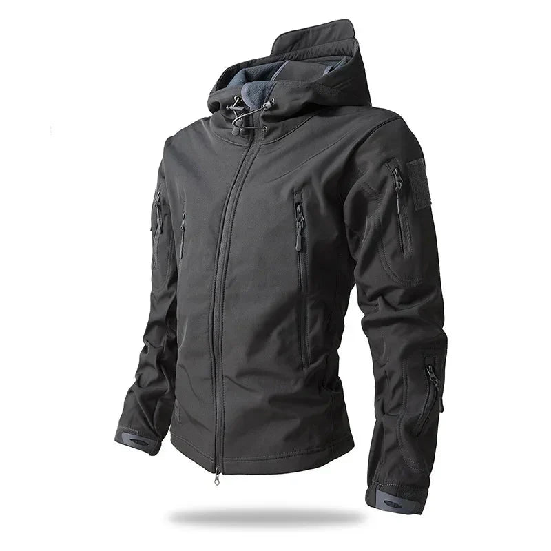 Men’s Softshell Hiking Jacket Windproof Fleece-Lined