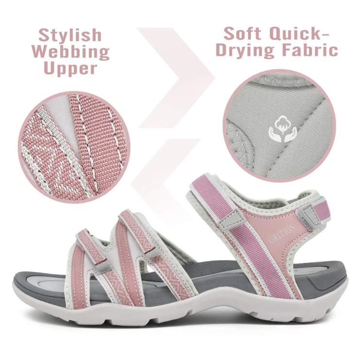 Lightweight Walking Sandals - Adjustable and Breathable for Women