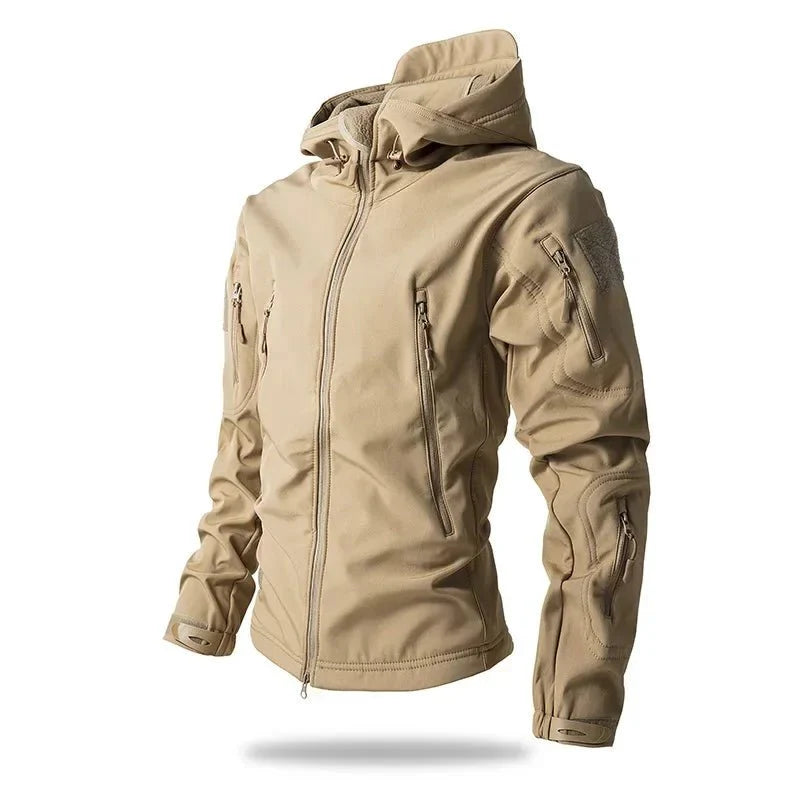Men’s Softshell Hiking Jacket Windproof Fleece-Lined