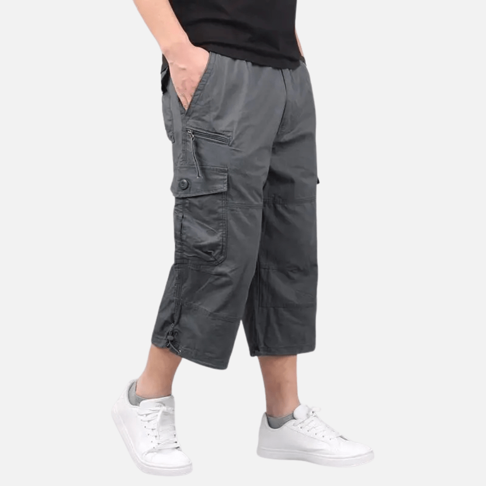 Lightweight Loose-Fit Cargo Shorts with Multiple Pockets