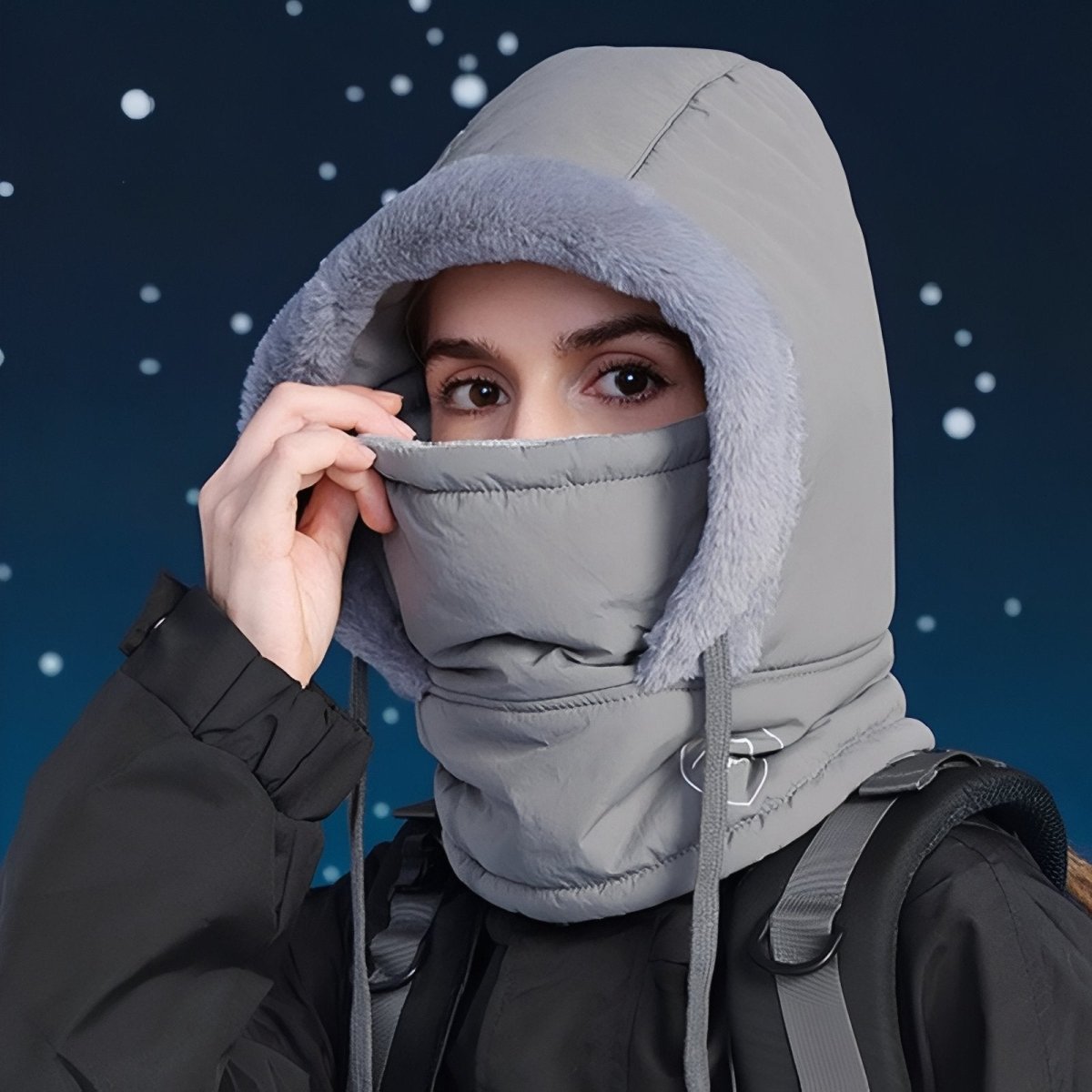 Water-Resistant Thermal Winter Balaclava with Adjustable Fit