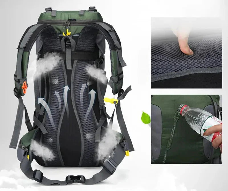 Weather-Resistant 60L Hiking Backpack for Outdoor Adventures
