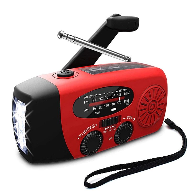 Compact Emergency Radio with LED Light and Power Bank