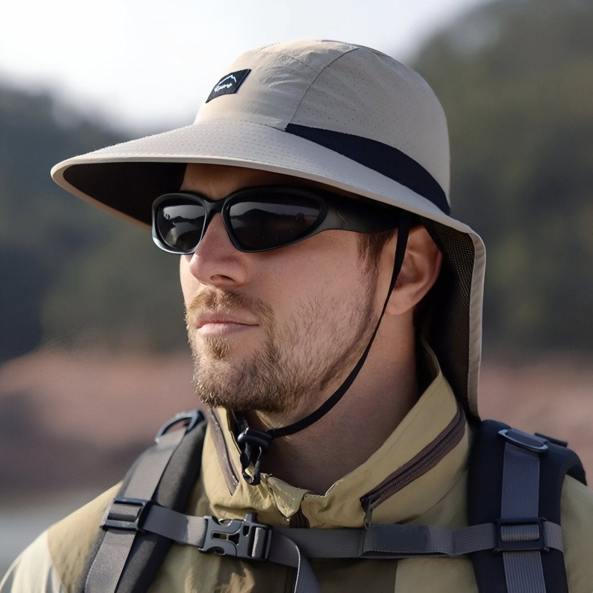 Lightweight Hiking Hat with Neck Shield