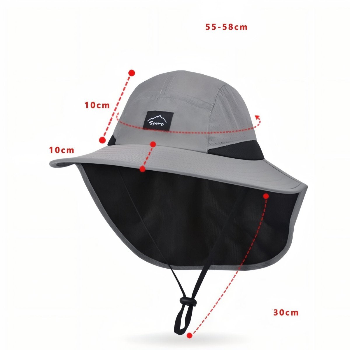 Lightweight Hiking Hat with Neck Shield