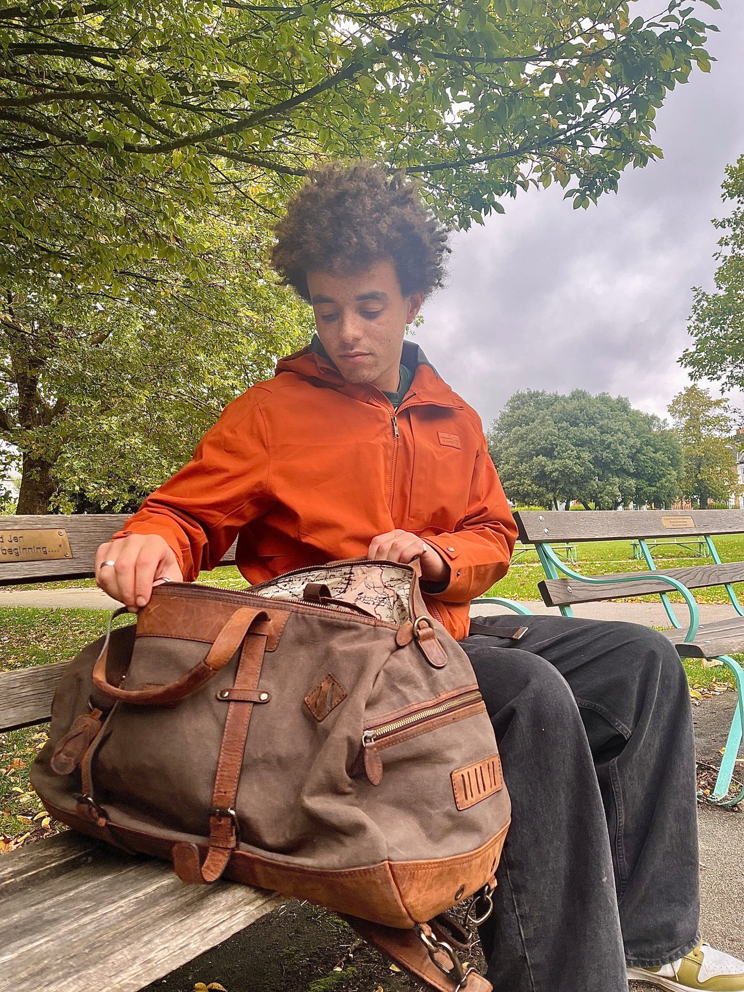 Waxed Cotton Duffle Backpack