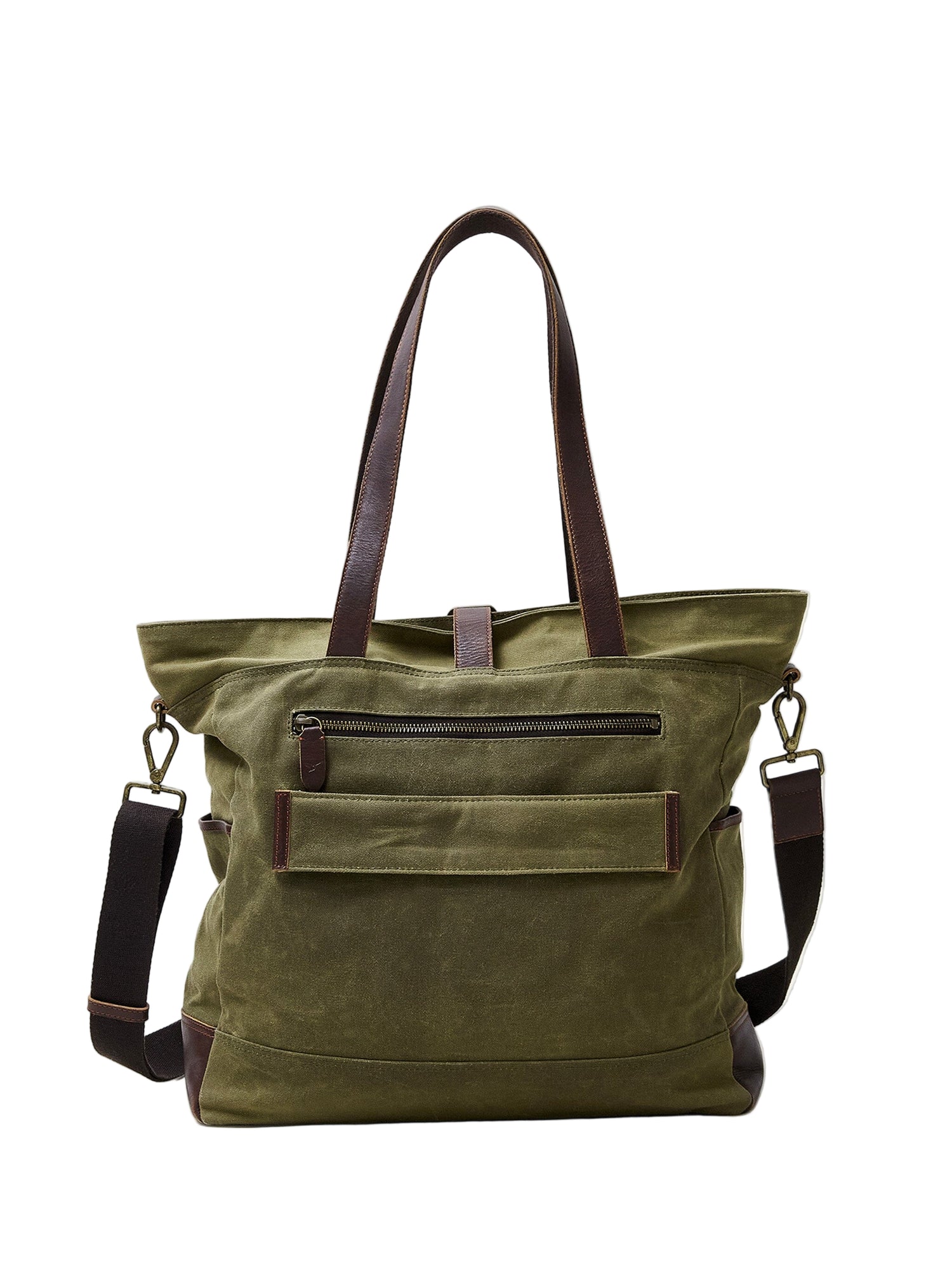 Waxed Cotton & Leather Tote