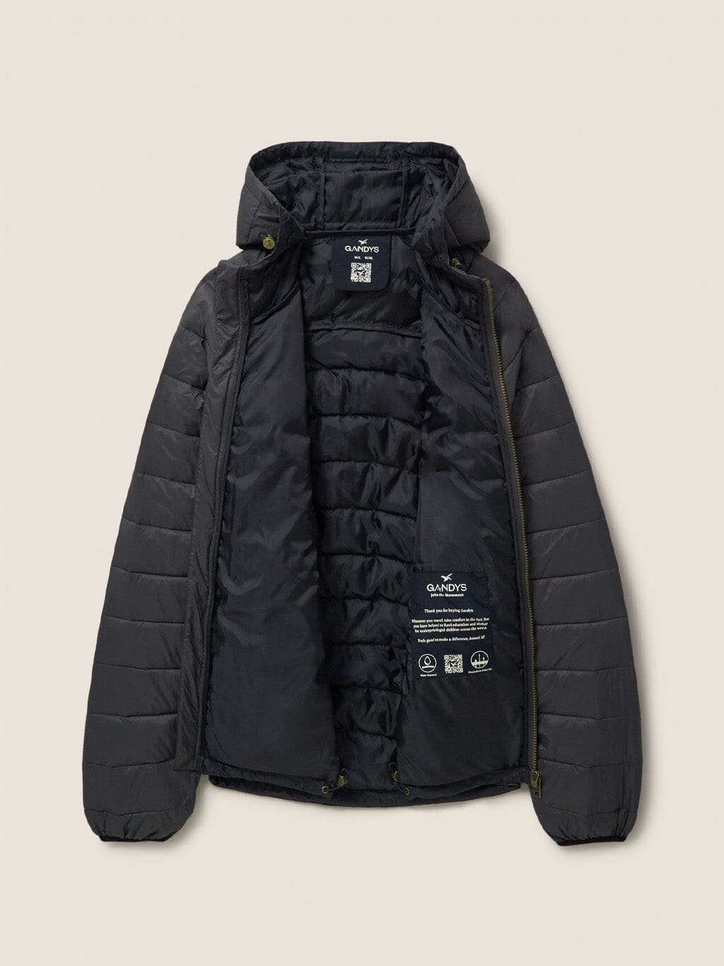 Grey Water-Resistant Insulated Jacket