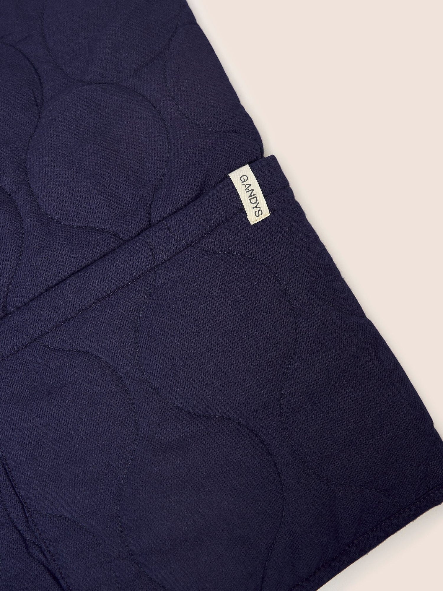 Navy Quilted Cotton Gilet