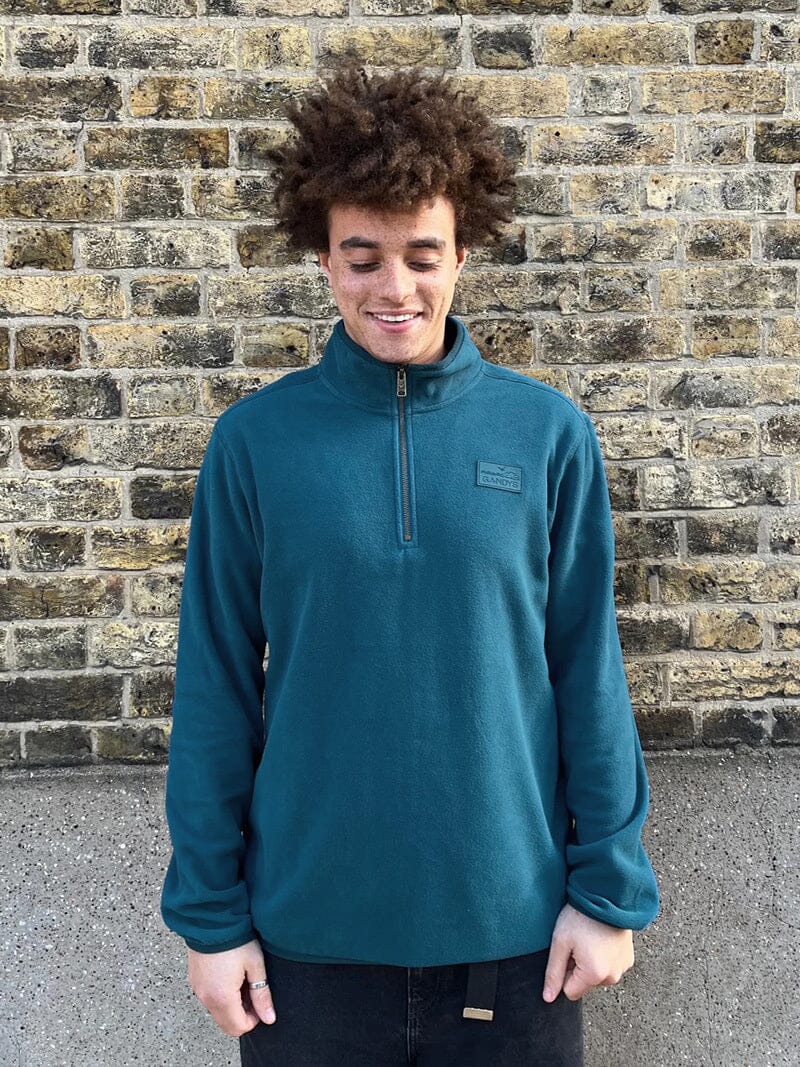 Teal 1/4 Zip Lightweight Fleece